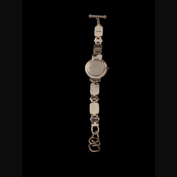 Vintage Brighton Two Tone Toggle Clasp Working Wrist Watch 6.5-8\